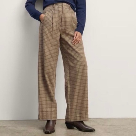 Everlane The Draper Women's Wool High Rise Wide Leg Trouser Pants - Picture 2 of 4